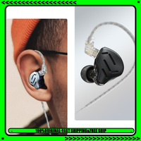 KZ ZAX 1DD 7BA Hybrid Earphone Upgrade HiFi Bass in ear Headphone Noise Cancelling Earbuds Wired Headest