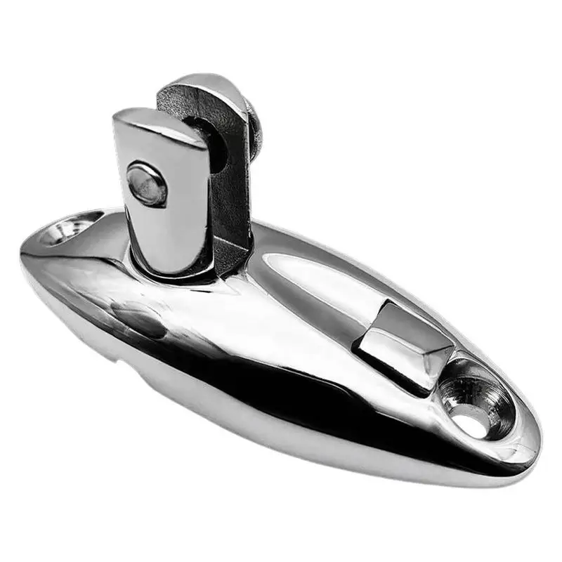 Stainless Steel 316 Ship Top Mount Swivel Deck Hinge Sheep Horn Mountain Seat Quick Release Pin Marine Accessories