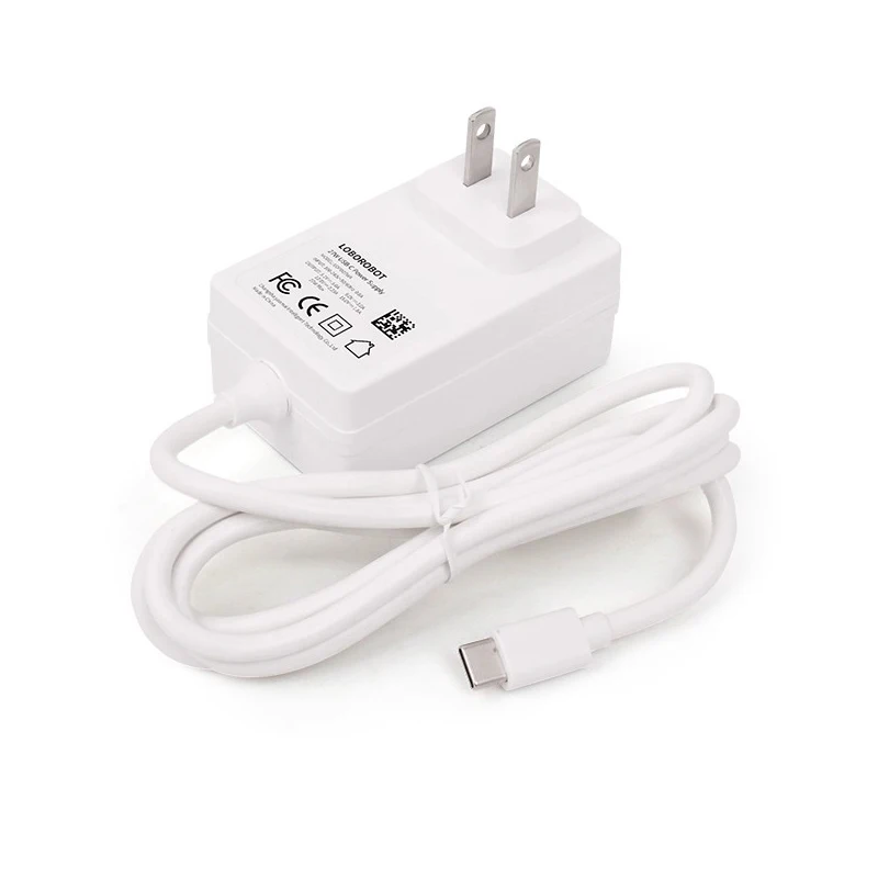 Raspberry Pi 5 27W PD Power Supply - 5.1V 5A USB Type-C Adapter with EU/US/UK Plugs