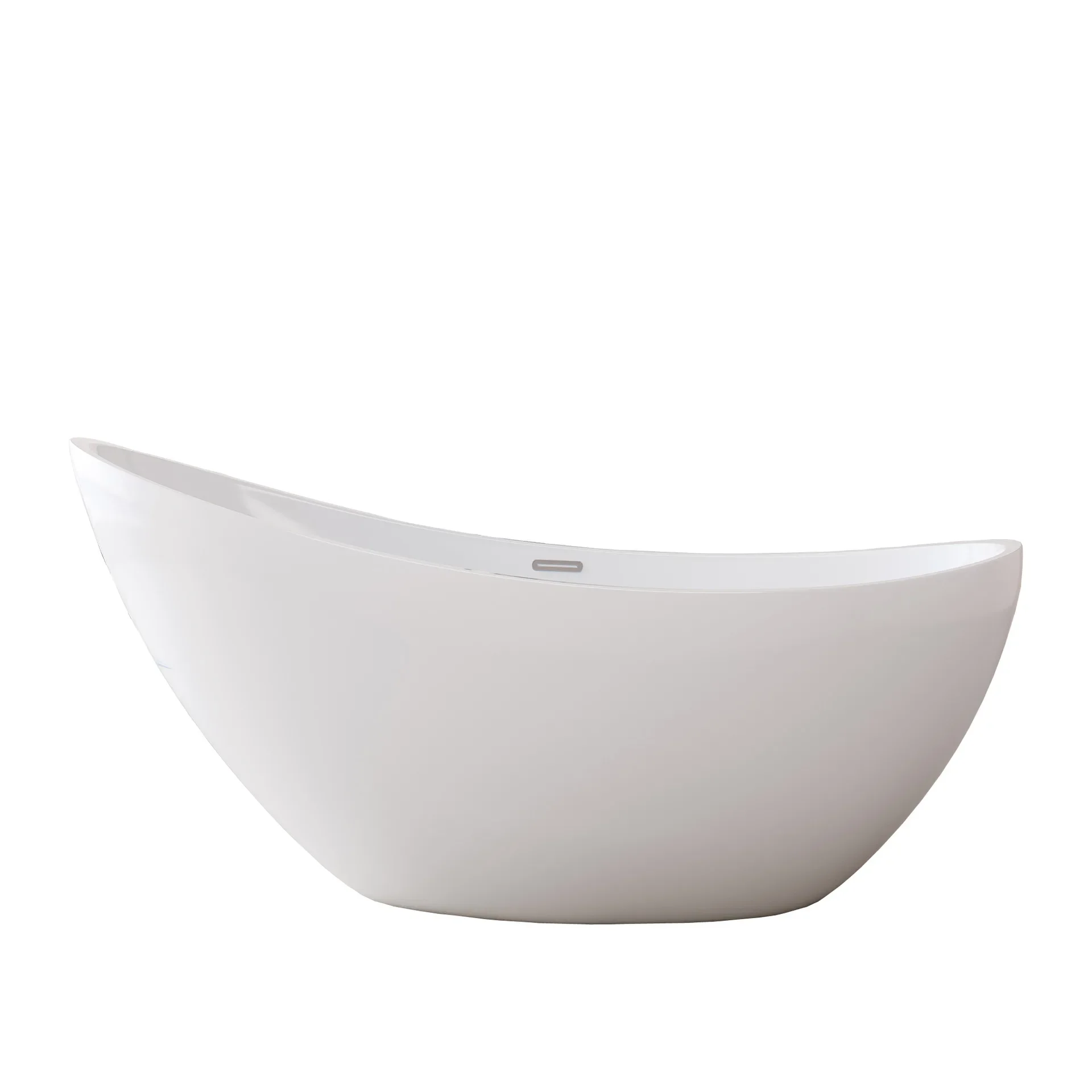 Crescent type freestanding acrylic adult bathtub