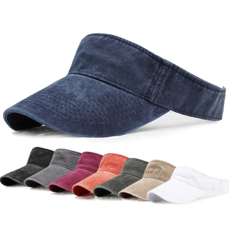 New Sun Hat Summer Tennis Cap Sun Visor Hat Sunscreen Outdoor Sports Baseball Topless Tennis Duck Tongue Cap Shade Hollow Top Ha