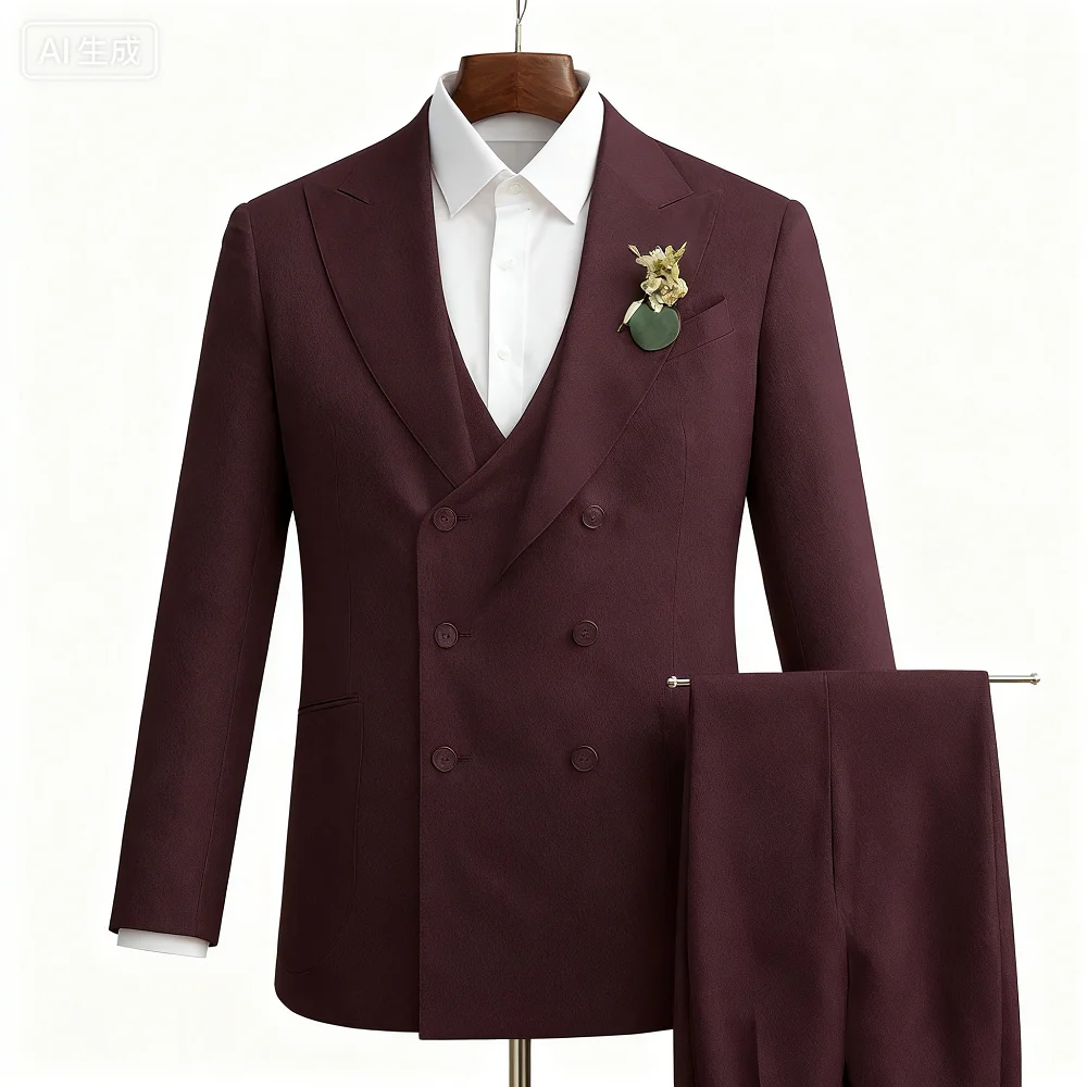 

Beige Linen Terno for Men Summer Wedding Smoking 3-Piece Suit Customizable Slim Fit Men's Blazer Party Wear