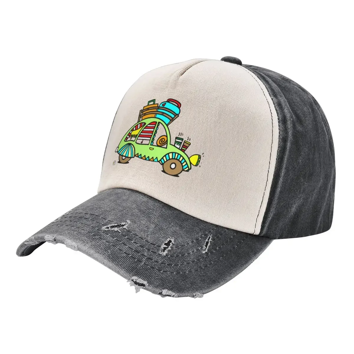 

cute green 2CV car vehicle cute travel design 01 Baseball Cap Hat Beach |-F-| sun hat For Women Men's