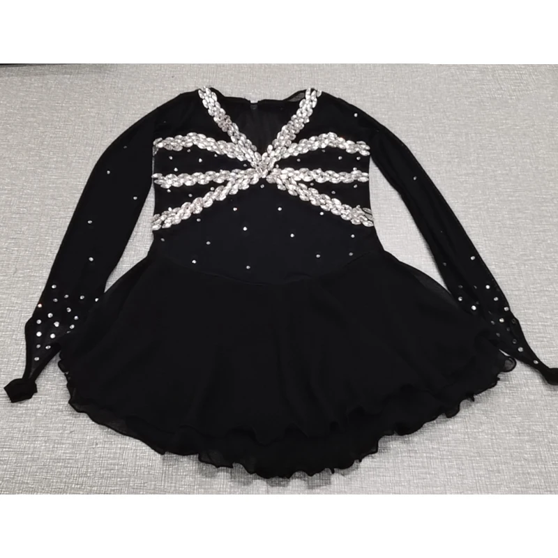 Nasinaya, competición de patinaje artístico para niñas y niños, entrenamiento, gimnasia rítmica, ropa de actuación cosida a mano con diamantes de imitación