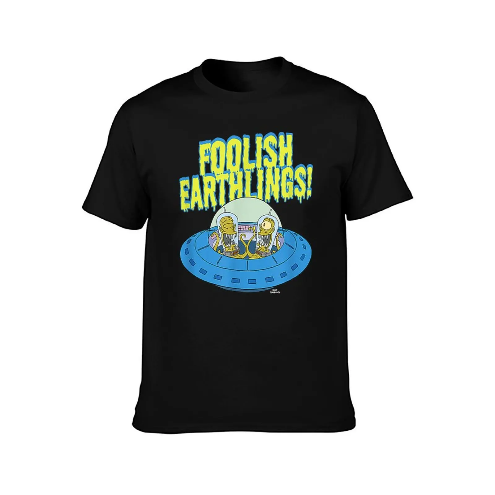 Kang & Kodos Foolish Earthlings T-Shirt anime designer shirts tops mens shirts graphic tee