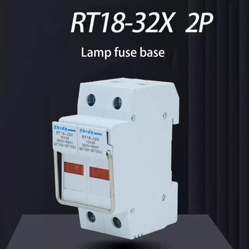 RT18-32X 2P RT18-32X/2Pole With Indicator 2A 4A 10A 15A 20A 30A 32A AC 500V-690V Fuse Link 10x38 mm Fuse Base