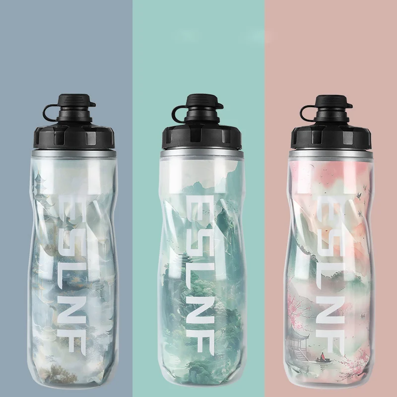 Botellas de agua aisladas para bicicleta de 610ml PP5, taza para deportes al aire libre con protección contra el calor y el hielo, botella de agua para bicicleta