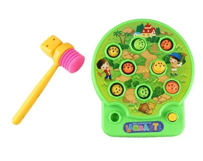 

[ Funny ] Whack lambaste Mole Hamster Attack Hit Mole Electronic Baby Kids whack-a-mole Game knock on animal head education toy