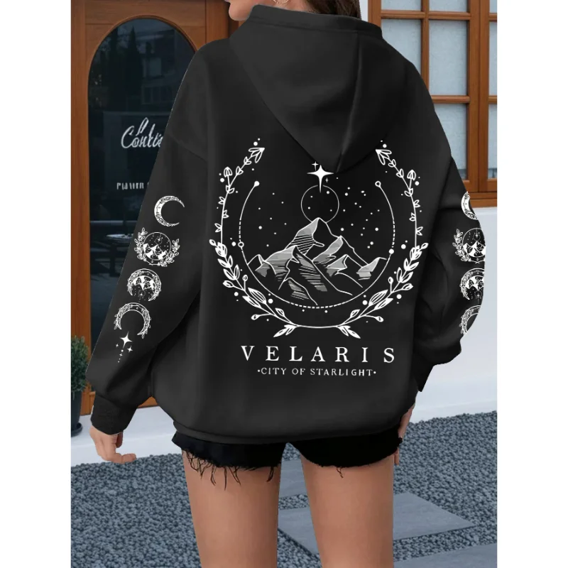 2026 Velaris City of Starlight Hoodie ACOTAR Print Pullover Unisex Buchliebhaber Langarm-Sweatshirt Herren Damen Streetwear Oberteile – Detail 2