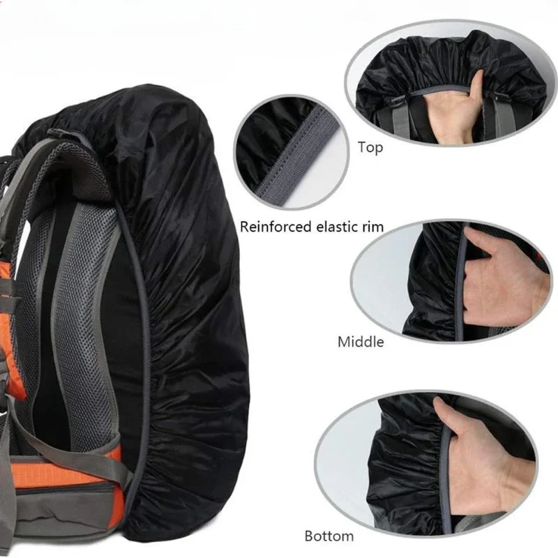 Backpack Cover Rain Cover Waterproof Rucksack Cover Bag Perfect for Hiking Camping Traveling Cycling Outdoor Acclivities Black