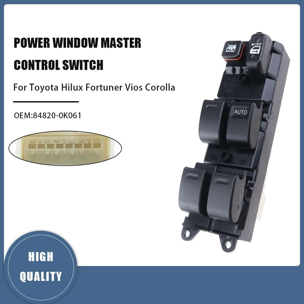 Interruptor de control principal de ventanas 84820-12470 84820-0K061 para Toyota Corolla 8482012470 848200K061