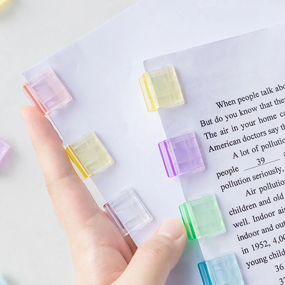 

50pcs File Clip Plastic Assorted Colors Compact Reusable Document Holder For Office School Home Organization Large Capacity