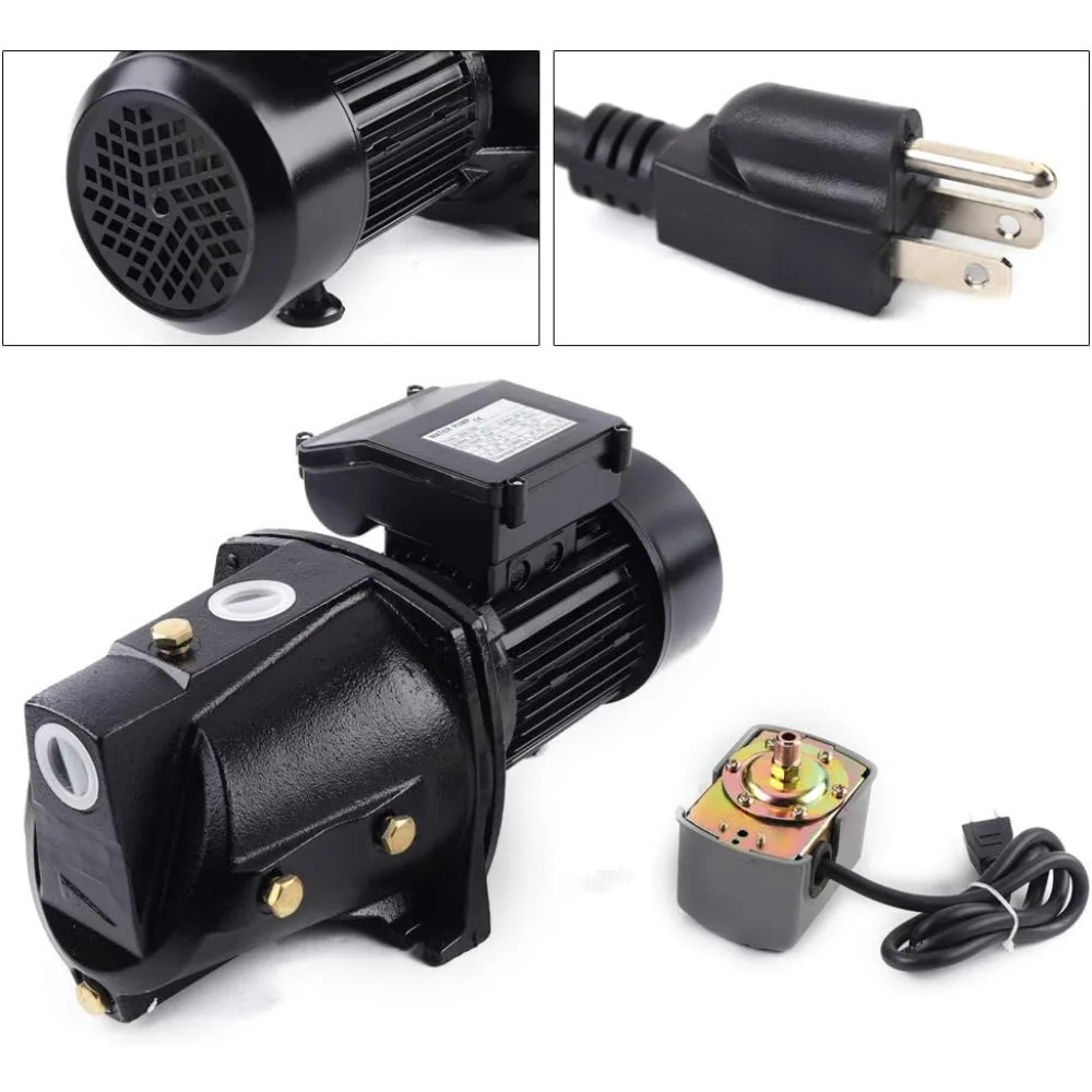 1 HP مضخة نفاثة بئر ضحلة ث/مفتاح ضغط 750 واط مضخة زراعية زراعية 4000L/H مضخة معززة للمياه لإمدادات آبار المياه في الحديقة