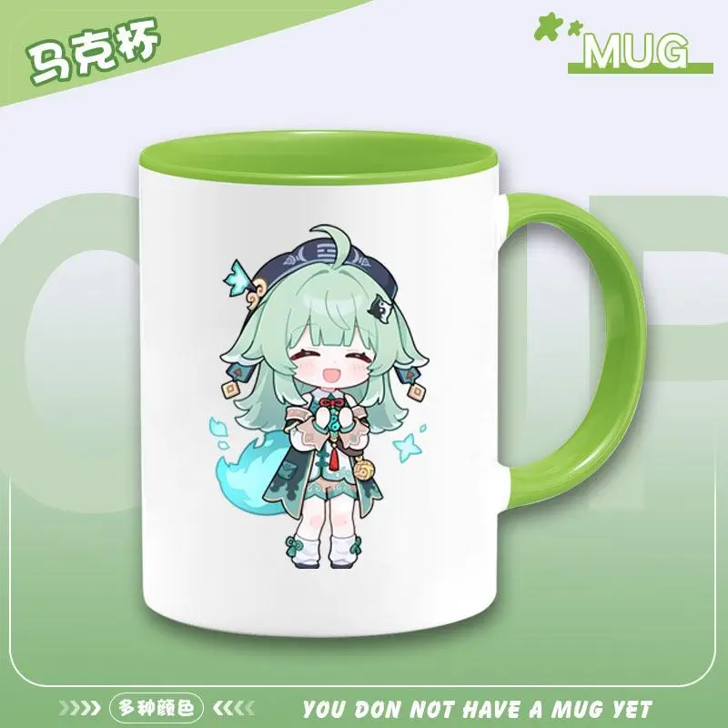 Gioco 2025 Honkai: Star Rail Anime Cos HuoHuo Unisex 350ml Spot Semplice Casual Cartoon Stampato Tazza di Acqua in Ceramica Coperchio di Paglia Dare