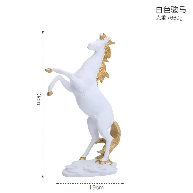 

decoration exquisite horse statue modern animal art sculpture golden horse resin decoration living room office decoration