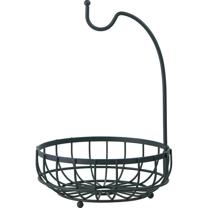 

Kitchen Basket Fruit And Vegetable Basket Banana Hanger Basket Drain Rack Holder Snack Tray Table Storage Stand