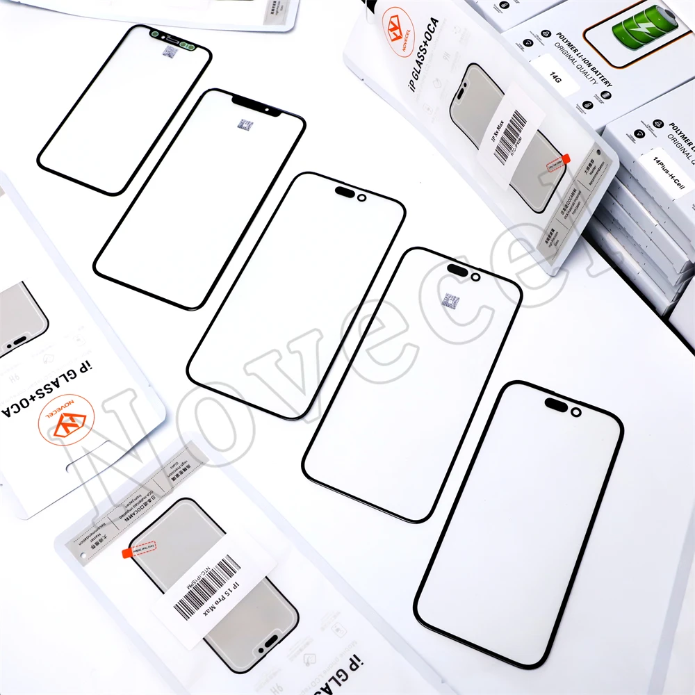 10pcs Front Glass With OCA Replacement for iPhone 18 Pro Max 17Pro 16 Pro 15 14Plus 13 12 11 XS XR LCD Screen Lens Repair Parts
