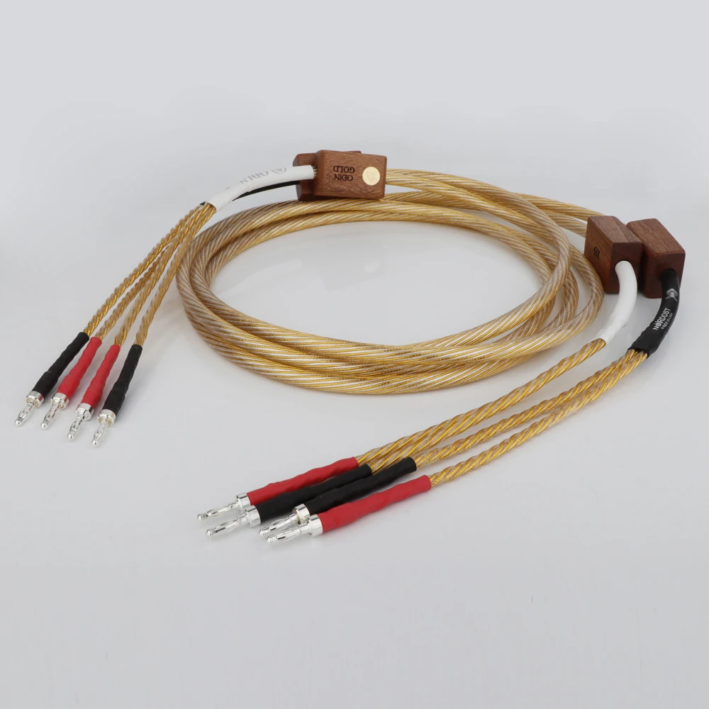 

Hifi Nordost ODIN Gold Banana To Banana Plug Biwire Electric Speaker Cable for Amplifier CD LoudSpeaker Wire Audio Line