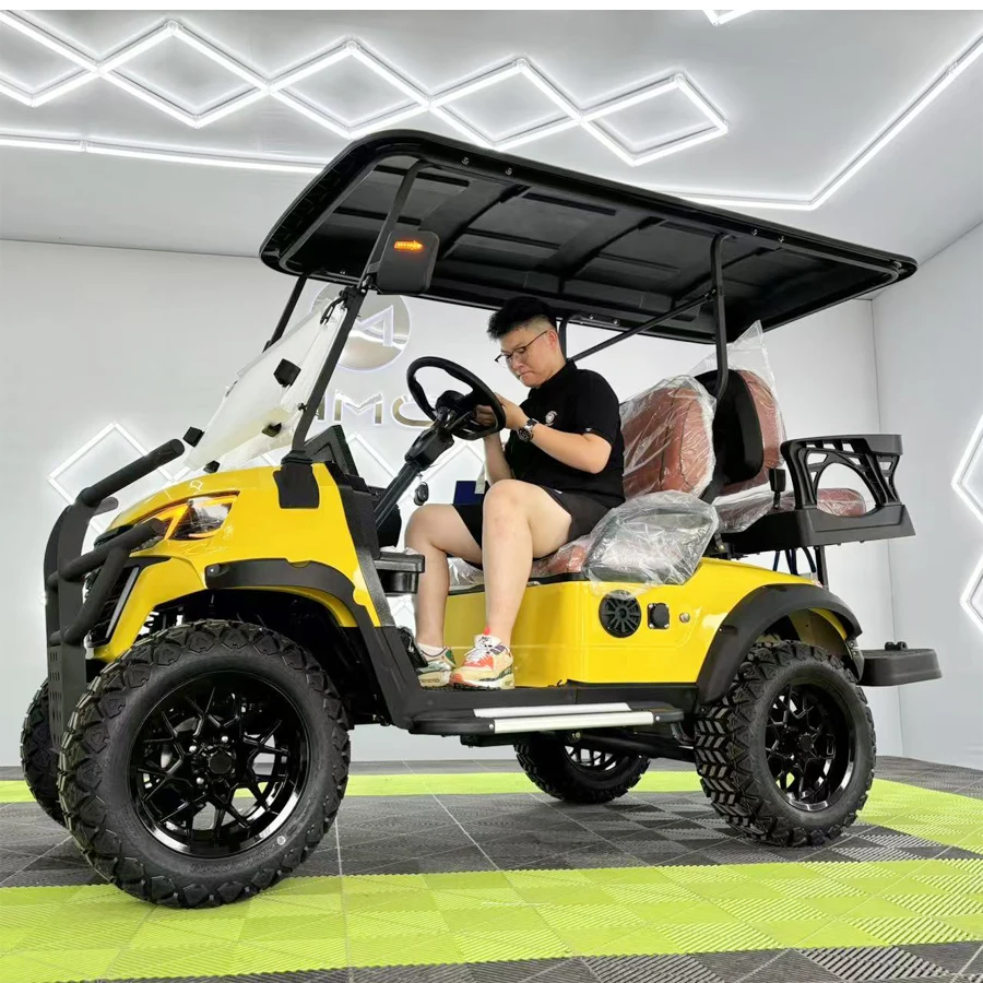MMC قابل للتخصيص فاخر 2/4/6 مقاعد 4000/5000/7000/10000/15000 واط على الطرق الوعرة 4WD سيارة جولف عربة جولف كهربائية #4