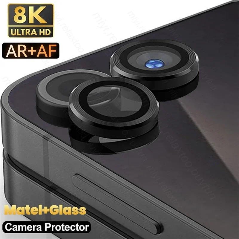 

Metal Camera Ring Guard Cap For Samsung Galaxy Z Flip7 5G HD Rear Lens Glass Protective Film Sumsung Flip 7 ZFlip7 Case Friendly