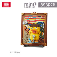 LOZ Screaming Duck 3D Painting Kitten 3D Painting Wall Painting Building Block Toy Model Assembly Children DIY Birthday Gift