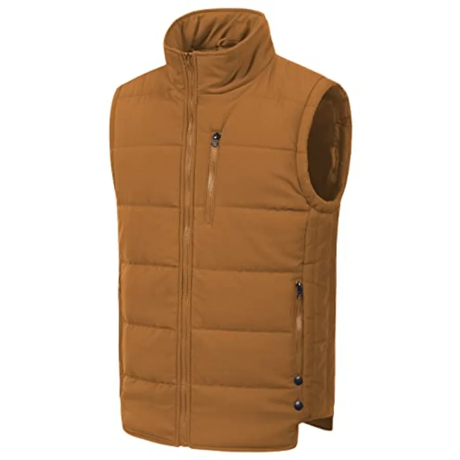 

Chrisuno Men's Lightweight Winter Puffer Ski Vest Jacket Packable Outerwear for Outdoor Adventures Ideal for Skiing Hiking and