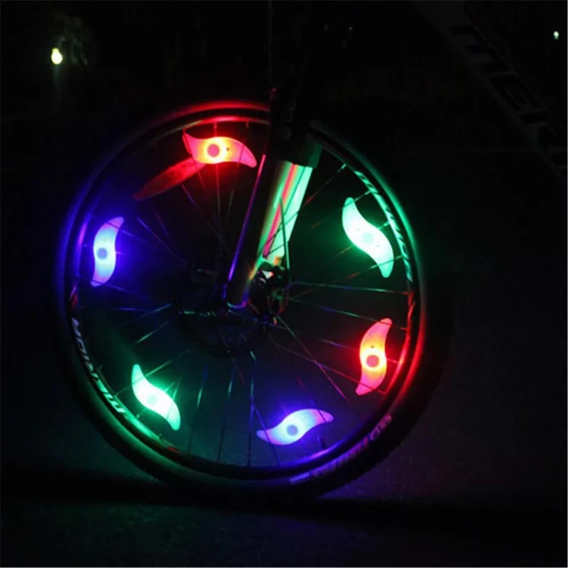 Colorful Bike Wheel Spoke Light Waterproof MTB Balance Bicycle Light LED Tyre Tire Flash Lights Warning Cycling Lamp