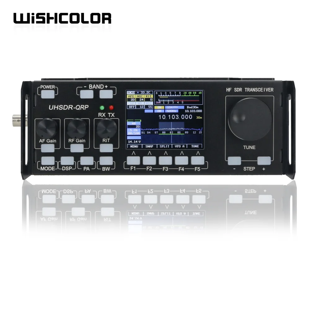 

Wishcolor QRP Transceiver MCHF V0.6.3 HF SDR Transceiver Amateur Ham Radio With Power Supply + Microphone