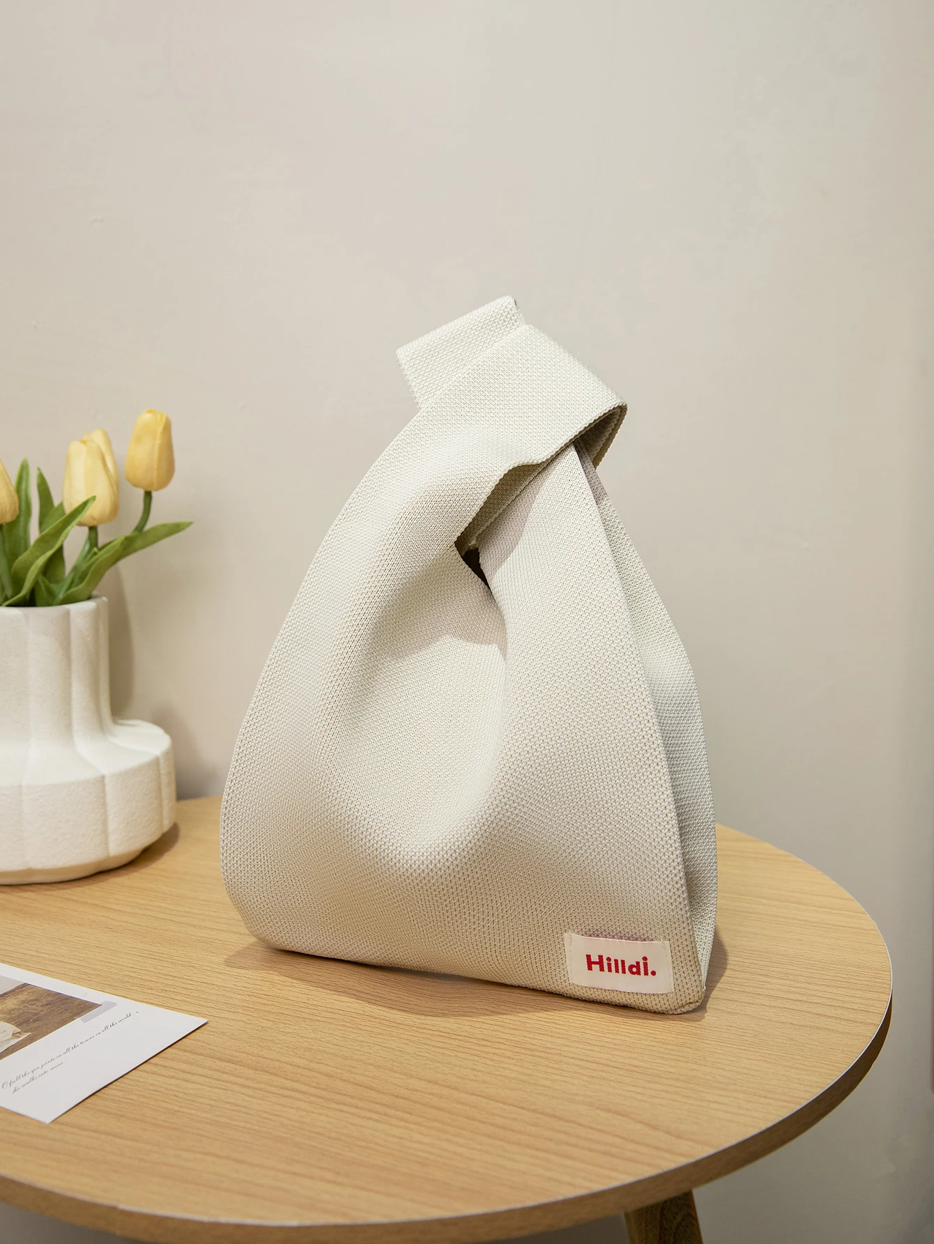 

1 piece of striped Bohemian style knitted hollow breathable crochet breathable lightweight foldable open top casual women's hand