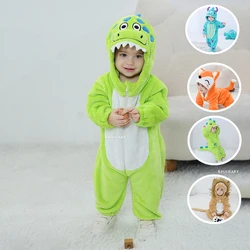 Kigurumis Baby Girls Boys Clothes Romper Winter Halloween Infant Anime Onesie Bodysuit Cosplay Costume Hooded Zipper Jumpsuits