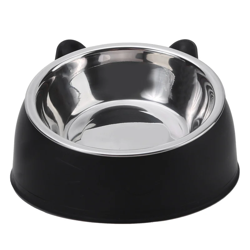 100ML Cat Dog Bowl 15 Degrees Raised Non Slip Puppy Base Cat Food Drinking Water Feeder Tilt Safeguard Neck Pet Bowl Accessories