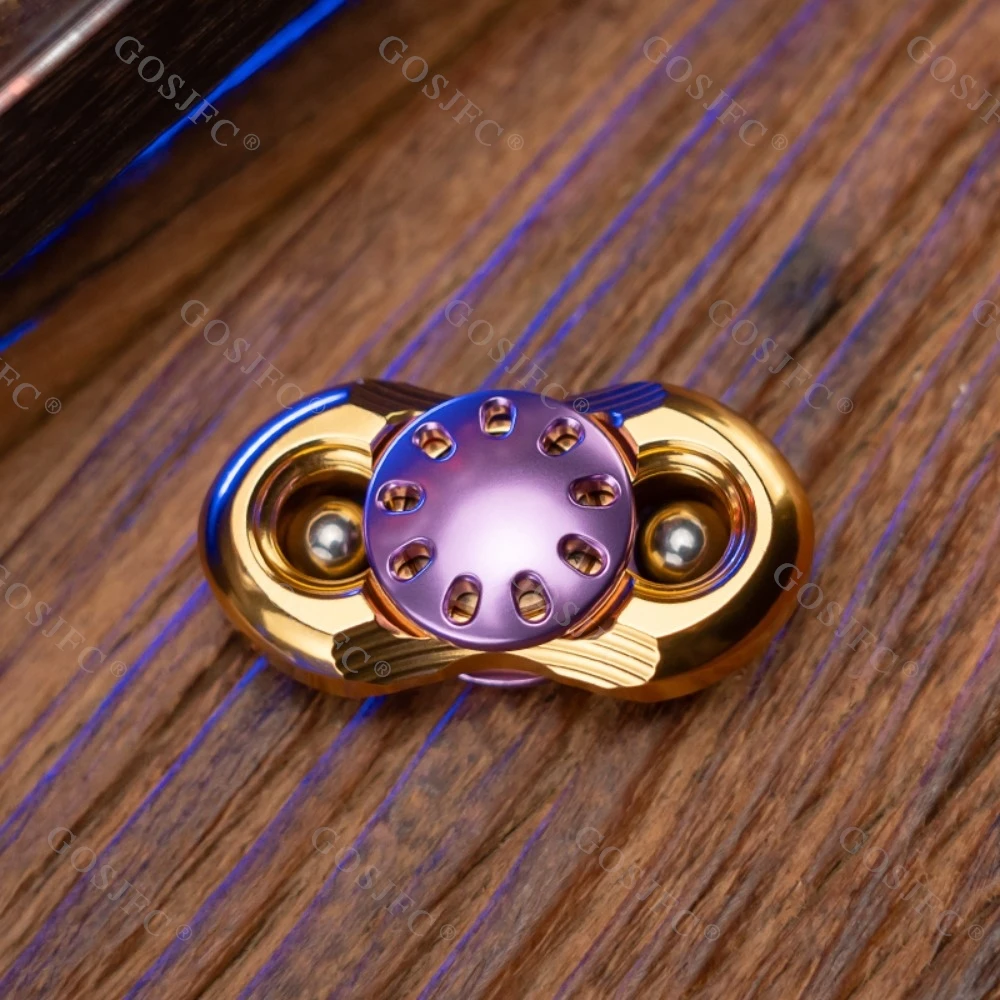 وسيم الرجل EDC جي ليان تململ سبينر الألومنيوم الفولاذ المقاوم للصدأ الدوران ثلاثة شفرات دفع الشعور تململ سبينر مكتب الملحقات