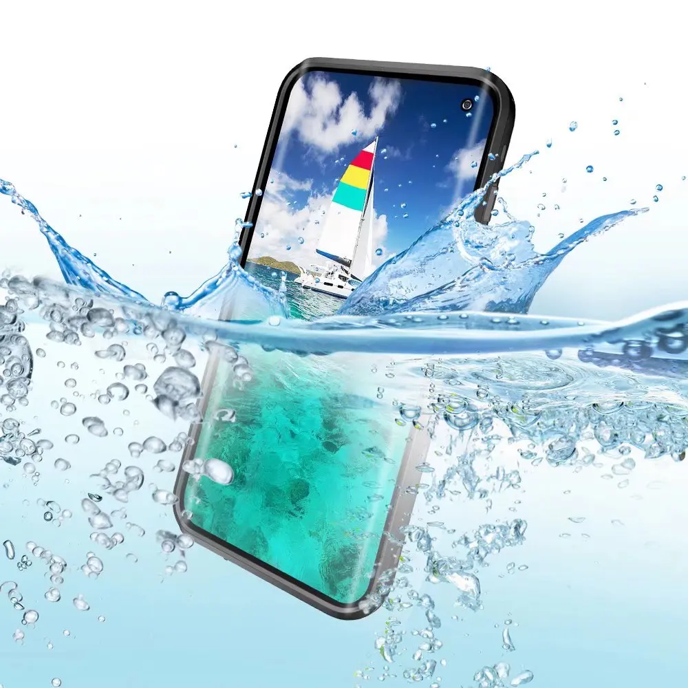 ShellBox IP68 Waterproof Case For Samsung S9 S10 S10E Note 8 Note 9 Shockproof Heavy Duty Case with Built in Screen Protector