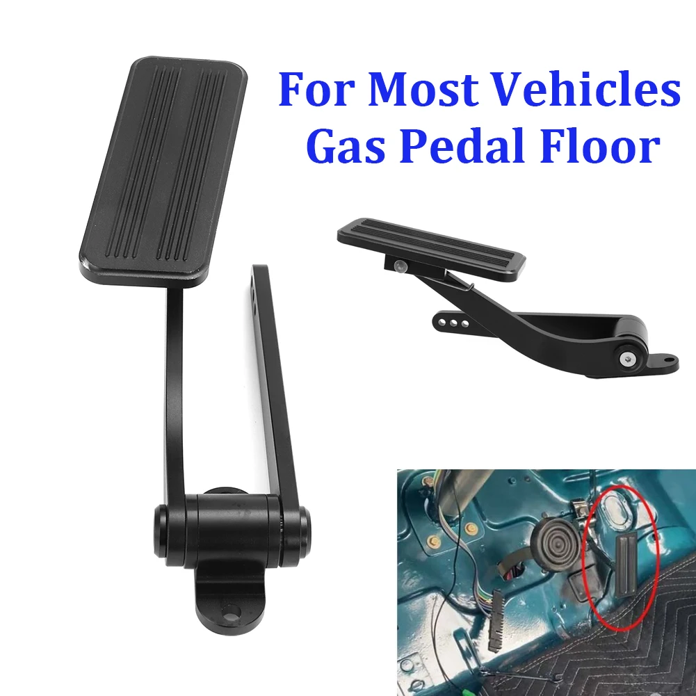 

Universal Pad Gas Throttle Pedal FOR Chevy Ford Hot Rod Rat Rod Billet Aluminum Black