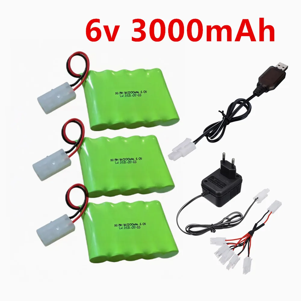 6v 3000mah High Capacity Ni-MH AA Rechargeable Battery Pack for RC toys Car Tanks Trains Robot Boat tools parts