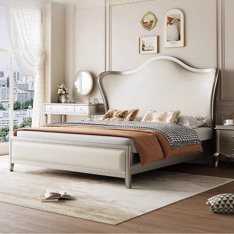 سرير تجميل بسيط بتصميم غرفة نوم مزدوجة فاخرة بحجم كينغ سرير بناتي للنوم الأميرة المحمولة Camas De Casal أثاث عصري