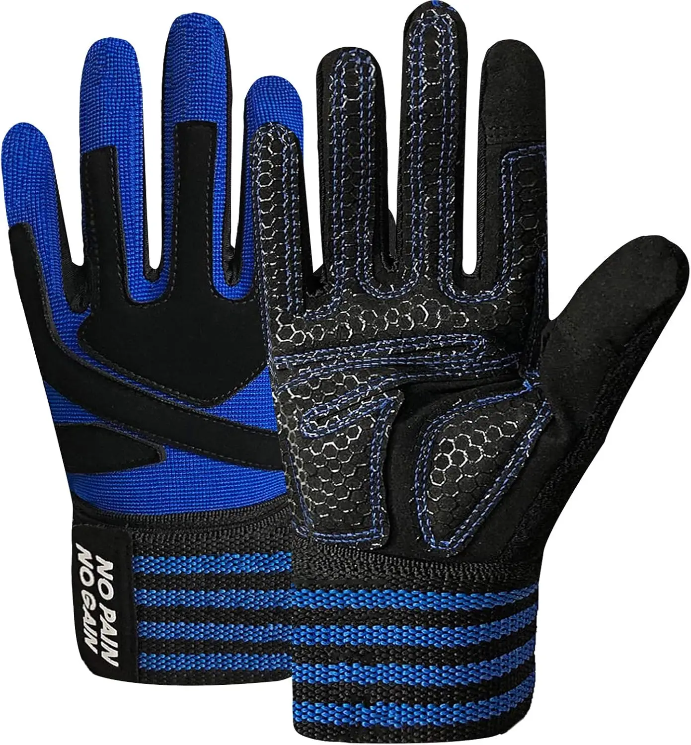FINGER TEN Weightlifting Workout Gloves Full Half Finger with Wrist Strap Support, Padded Grip for Weight Lifting Gym Fitness Ex