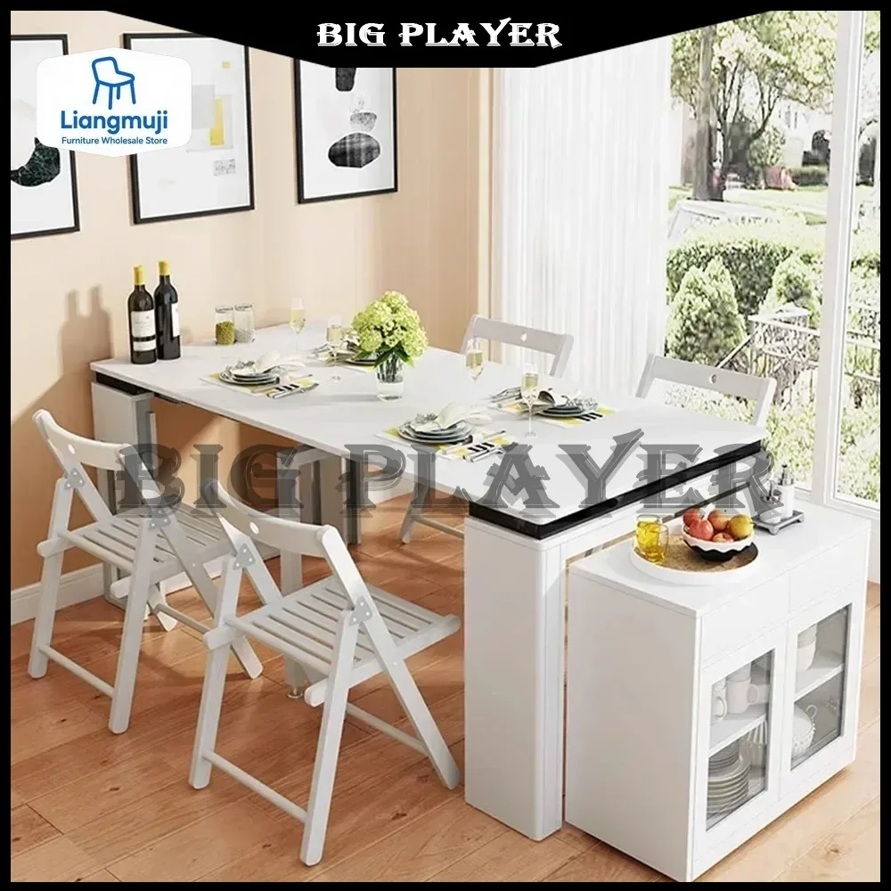 

Modern Extendable Dining Table Rectangle Sideboard with Storage Mesas De Comedor Home Furniture Chairs DiningTable Set furniture