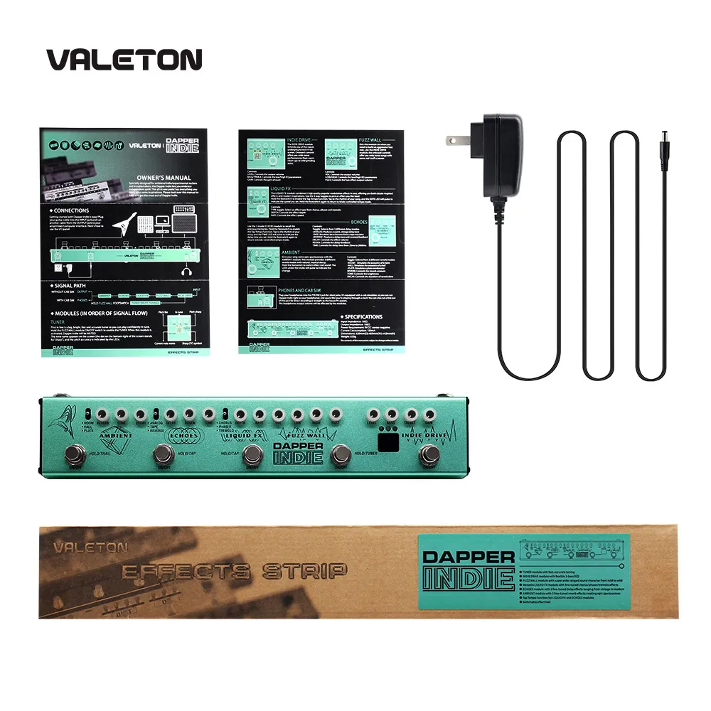 Valeton Guitar Multi Effects Pedal Dapper Indie Distortion Reverb Delay Chorus Fuzz Phaser Tremolo VES-5