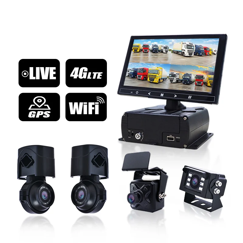 4G LTE Vehicle Car GPS Tracker Real Time Tracking Truck Bus Fleet Management Camera MDVR System