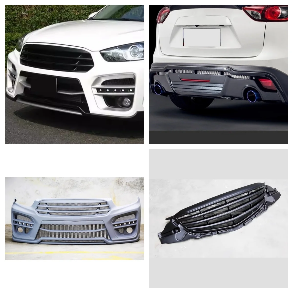 Für Mazda CX-5 12-16 Geändert Front Stoßstange Surround Grille Net Hinten Lip Body kit Auto Zubehör