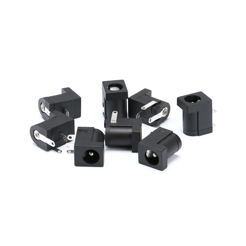 5Pairs 5.5*2.1mm DC Power Male Plug Female Socket DC005 DC Connector 5.5 x 2.1mm Jack PCB Mount DIY Adapter Black