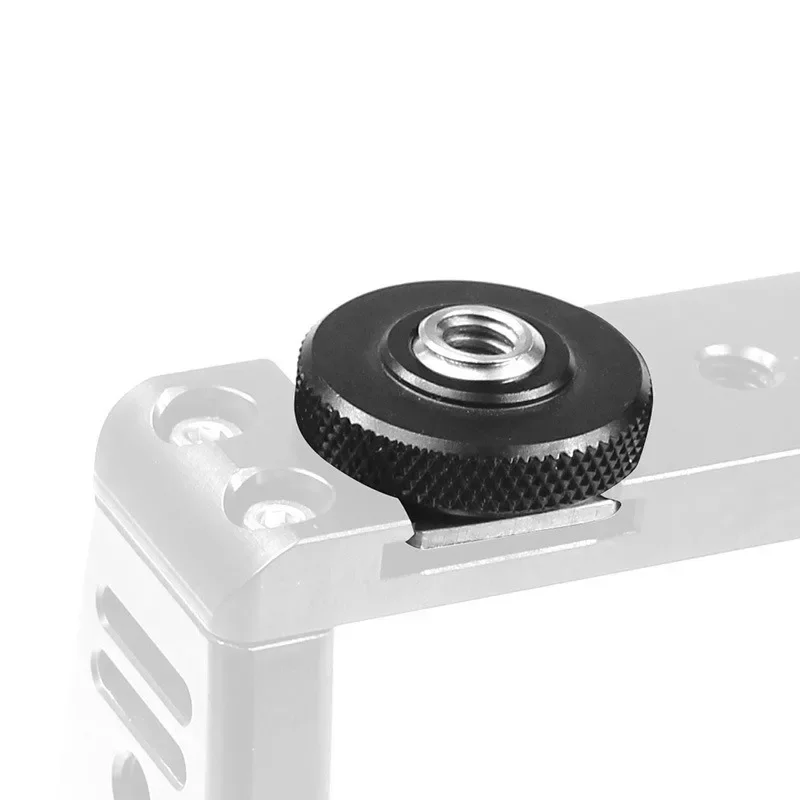 Tuerca adaptadora de tornillo para trípode, montaje en Zapata fría de 3/8 a 1/4, para cámara DSLR, soporte para jaula, Monitor, micrófono, luz de Flash de vídeo