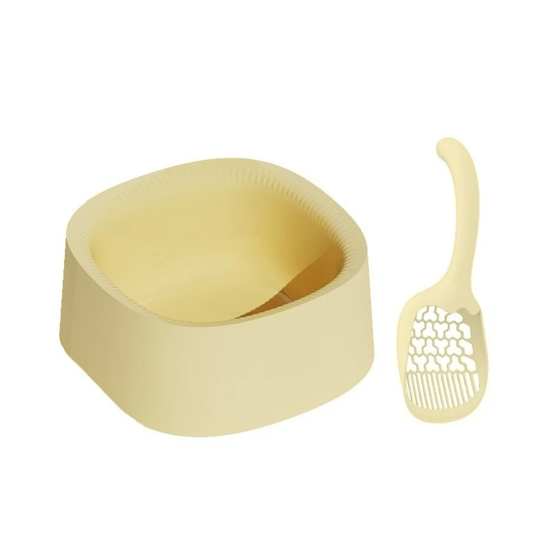 

oversized open cat litter box, semi-enclosed cat toilet