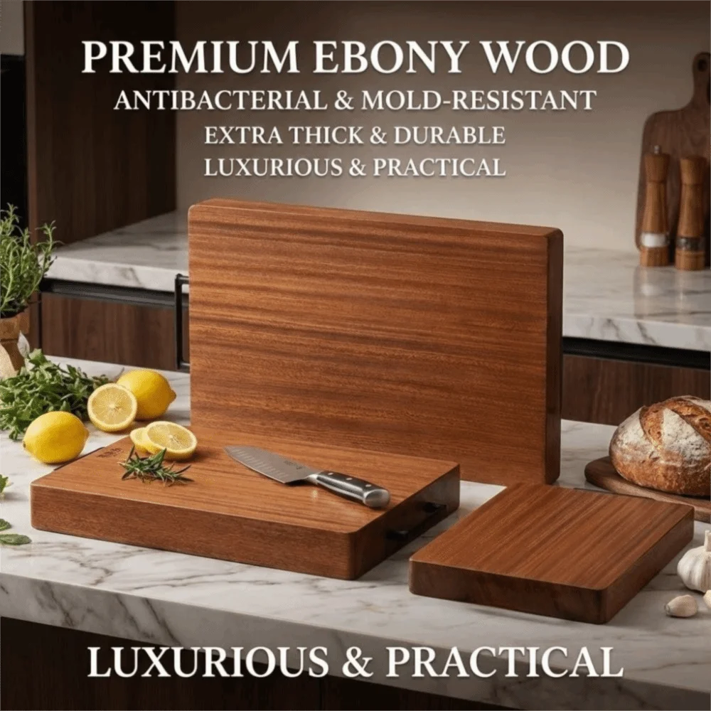 Antibacterial Wooden Cutting Board Mildew Proof Double Sided Solid Wood Chopping Board No Wax Non Slip Cutting Board Mats