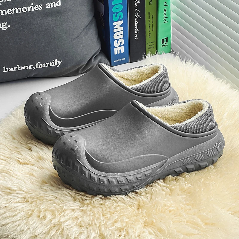 Winter Slippers Men Warm Slippers Women Cotton Slides Couples Comfortable House Shoes Fashion Lightweight Snow Boots