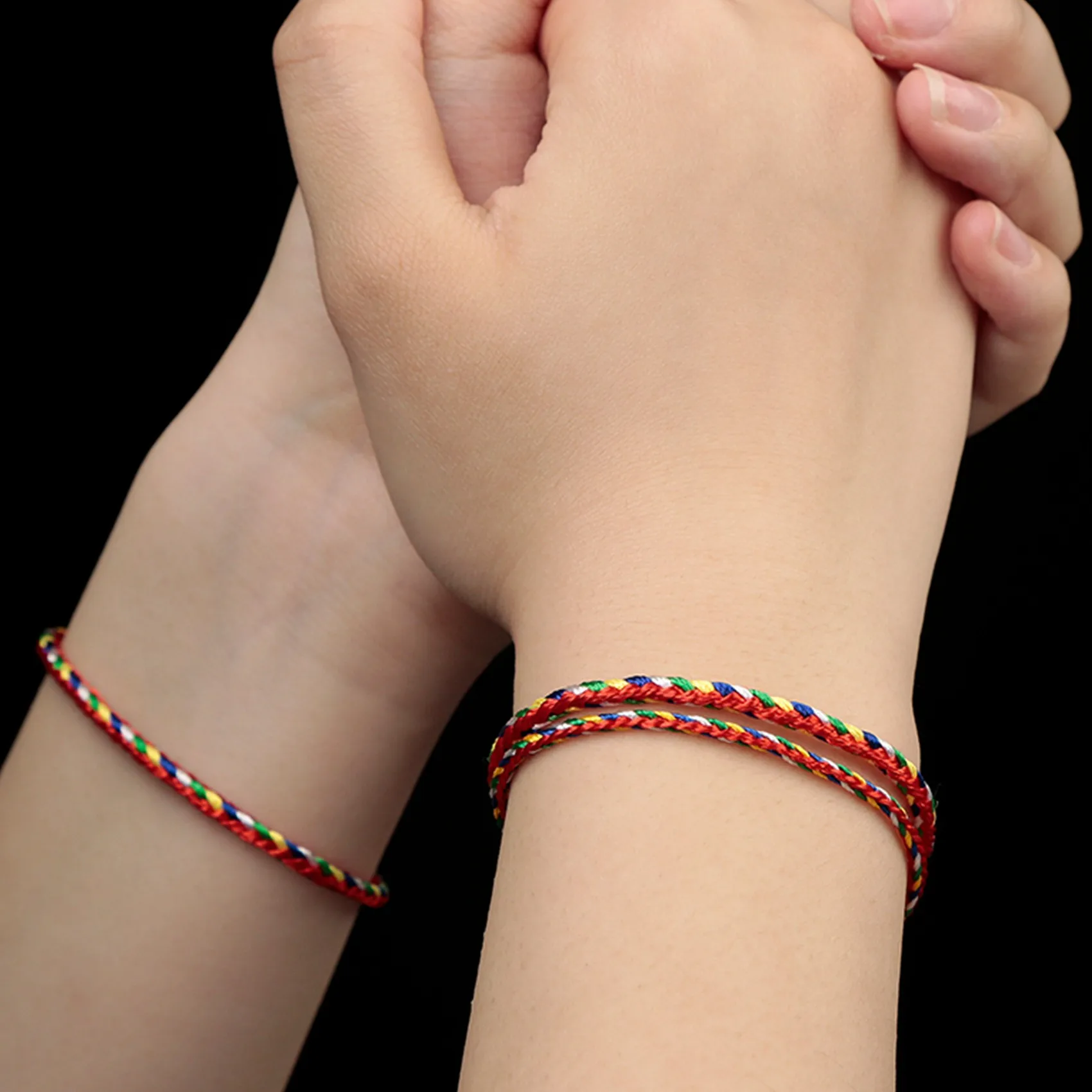 9Pcs Bracelets Brazilian Wire Braid Handmade Ethnic Multicolored # 4