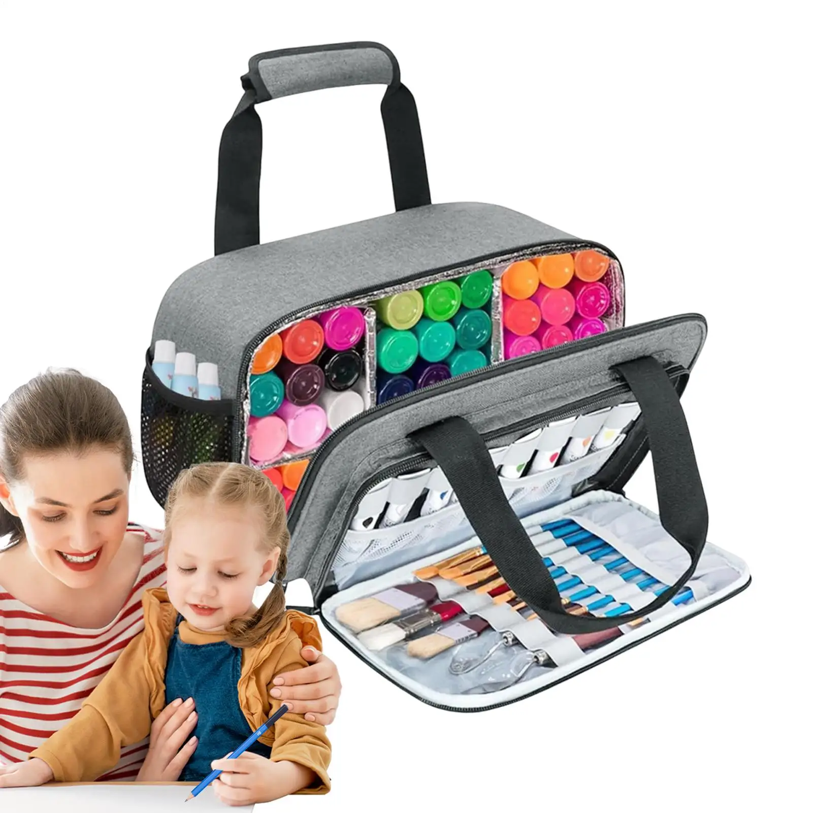 

Art Tote Art Supply Storage Organizer Craft Bag Paint Holder Case Large Capacity For Painting Accessories Craft Supplies Travel