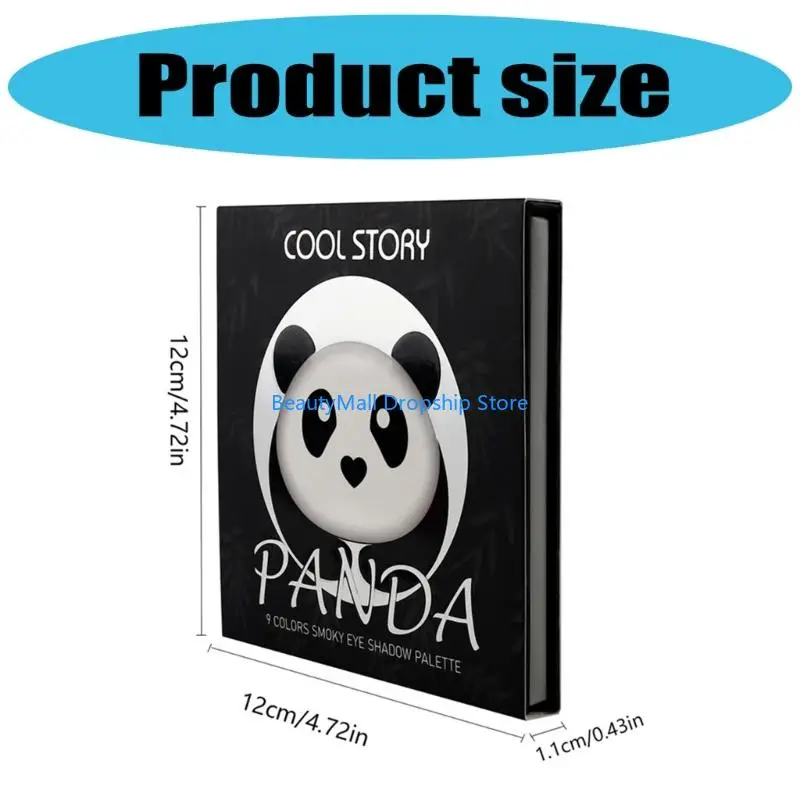 40JD 스모키 아이 섀도우 팔레트, 9 컬러 블랙 실버 그레이 고스 중성 무광택 시미자 눈 그림자 메이크업 팔레트, 방수