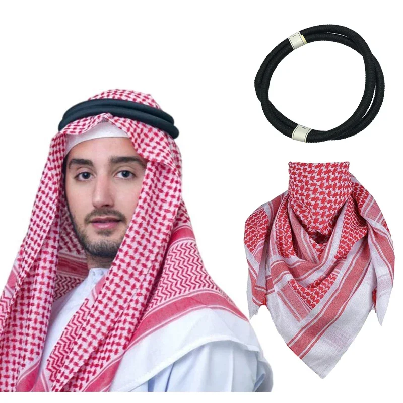 Keffiyeh Arab Head Scarf,high Quality Muslim Clothes for Men,Palestinian Scarf,Arab Head Scarf for Men,Turban Head Wraps for Men